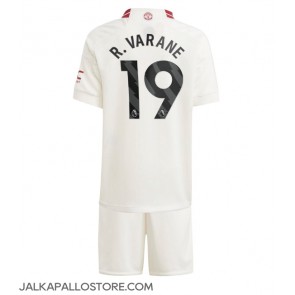 Manchester United Raphael Varane #19 Kolmaspaita Lapsille 2023-24 Lyhythihainen (+ shortsit)